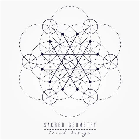 Elementos De Diseño De Vectores De Geometría Sagrada Ilustración del