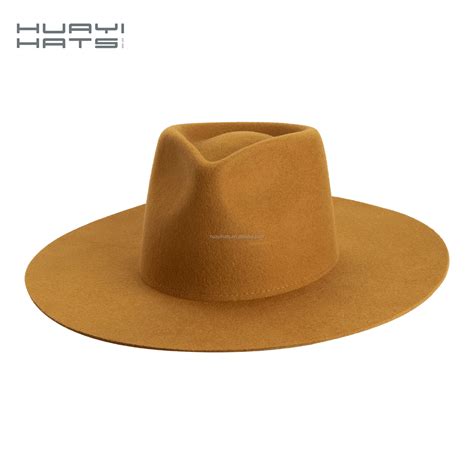 Women Spring Summer Wide Brim Beach Hat Fur Felt Hat Bodies Suede