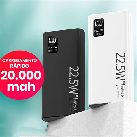Power Bank 20000mah Carrega Quantas Vezes - Carregador Portátil 20000mah grande capacidade power bank 22.5w rápido ...