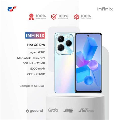 Promo Infinix Hot 40 Pro 8 256gb 8gb 8gb Garansi Resmi Diskon 17 Di Seller Complete Selular