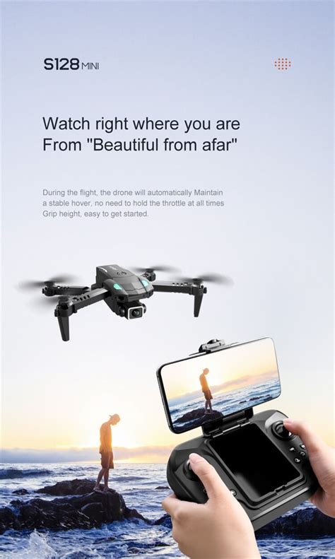 S128 Mini Drone Portable 10 Minutes Flight Time 4K Dual Camera One Key ...