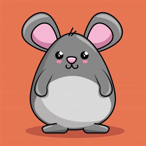 Premium Vector Cute Mouse Character Kawaii Style Cute Mouse Mouse