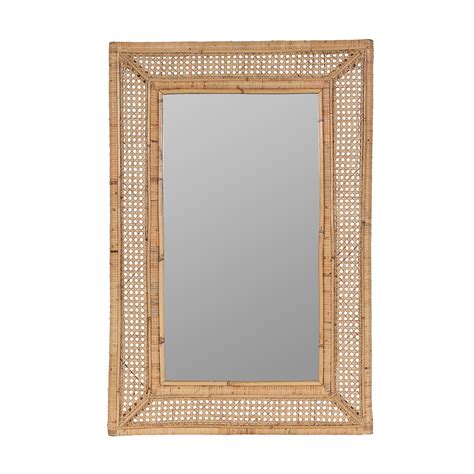 Handmade Rattan Mirror Rattan Rectangle Mirror Cane Mirror Etsy