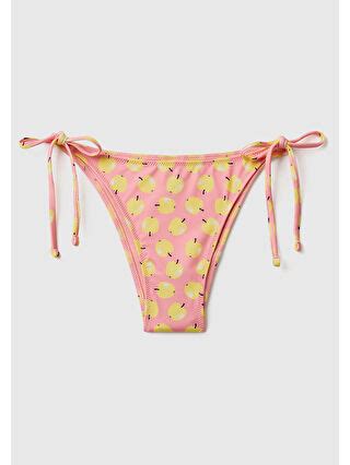 United Colors Of Benetton Kar K Kad N Mix Meyve Desenli Yandan Ba Lamal Bikini Alt