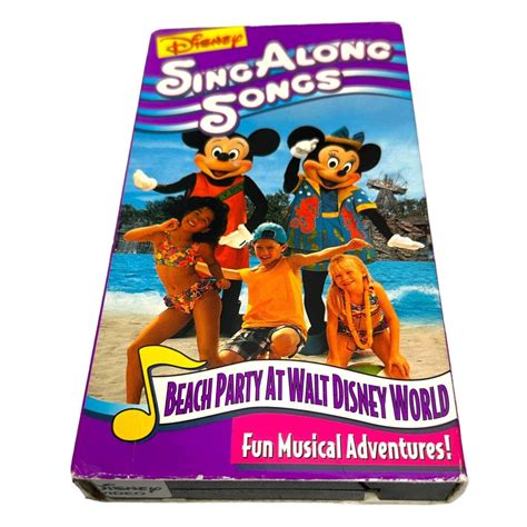 Vintage Disney Sing Along Songs Vhs Lot Of 6 Tapes Beach Party Etsy