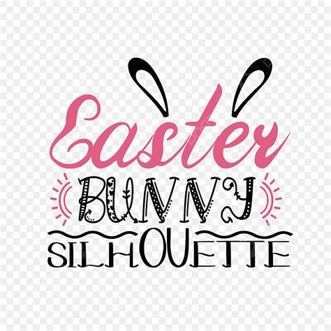 Easter Bunny Silhouette Vector Hd Png Images Simple Handwritten Easter