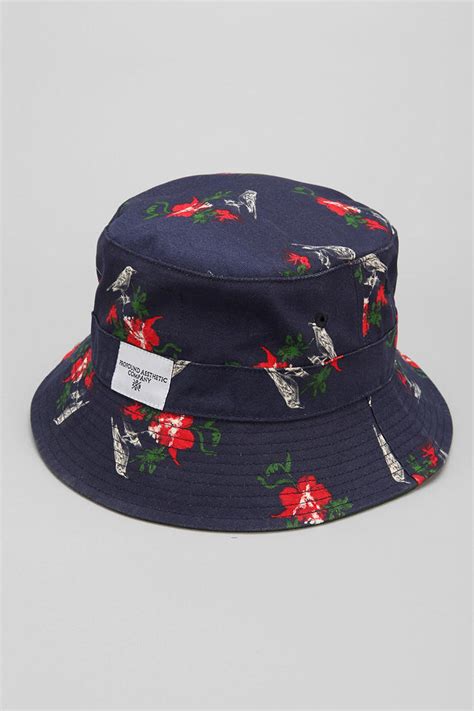 Lyst Urban Outfitters Profound Aesthetic Birds Bucket Hat In Blue For Men