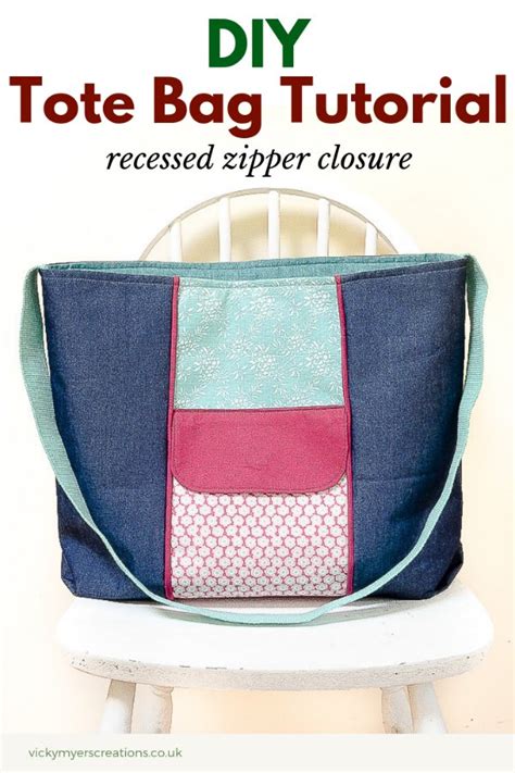 24 Zippered Tote Bag Tutorial FarenFelisha