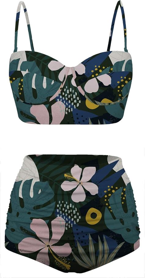 Angerella Women Vintage Polka Dot High Waisted Bathing Suits Bikini Set Walmart