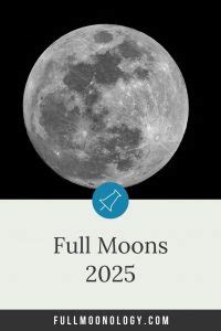 Full Moon Calendar 2025 with 12 full moons - FullMoonology