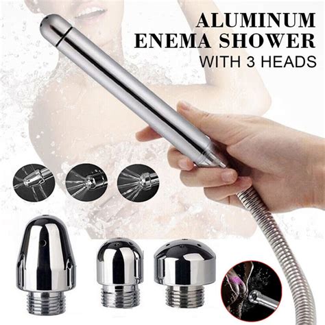 Stainless Steel Douche Anal Vaginal Cleaner Enema Water Nozzle 3 Style For Men And Women