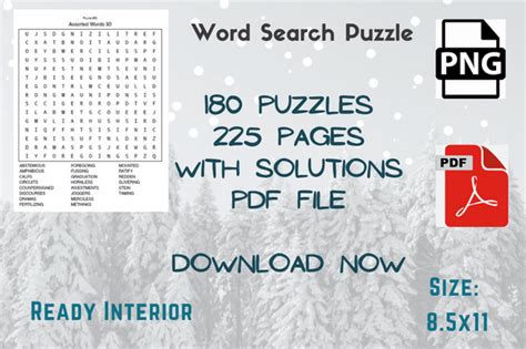 Interior Word Search Puzzle Graphic By Jerin Design · Creative Fabrica