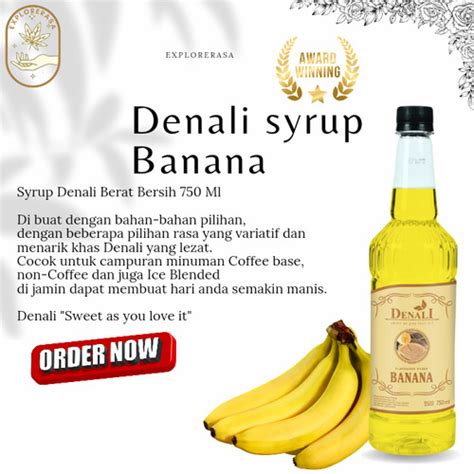 Jual Denali Syrup Banana Ml Denali Sirup Rasa Pisang Ml Kota