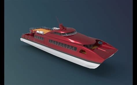 3d Model Ferry Roro Ship Catamaran Hull Vr Ar Low Poly Cgtrader