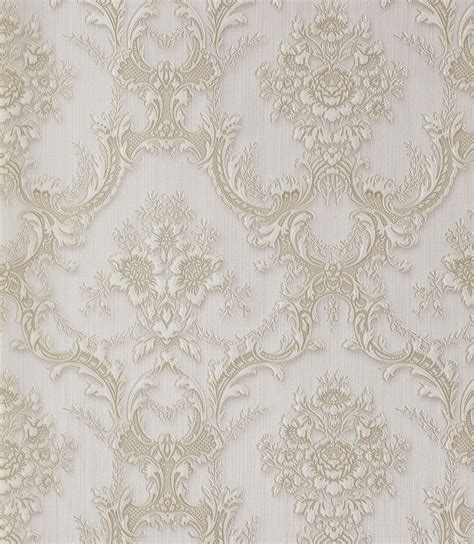 Обои цвета серый шелк с дамасскими узорами Zambaiti Satin Flowers Z4157 ...