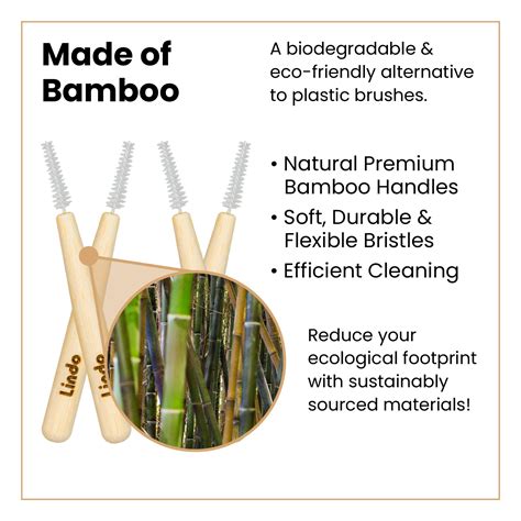 Lindo Bamboo Interdental Brushes Pcs Pk Lindo Products