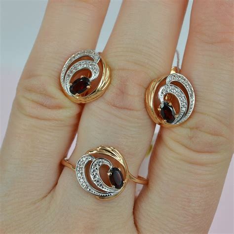 Наборы серёжек колец - 72 фото