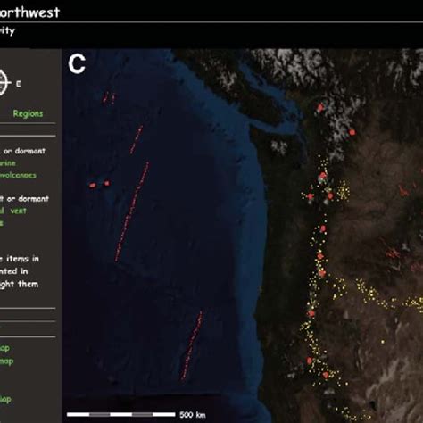 (Continued). (C) Volcanic map showing the distribution of active ...