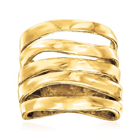 Ross Simons Kt Gold Over Sterling Multi Band Ring Women S Adult