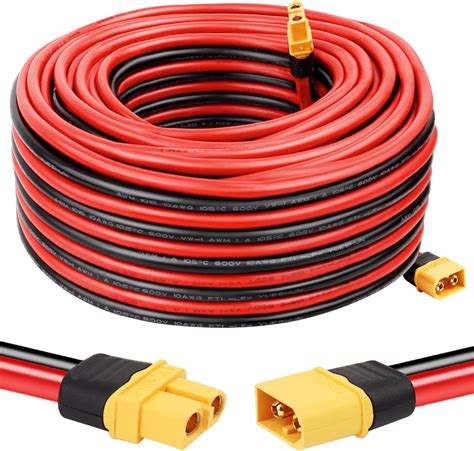 Amazon MOOKEERF XT60 Extension Cable 10AWG 50FT XT60 To XT60 Cable