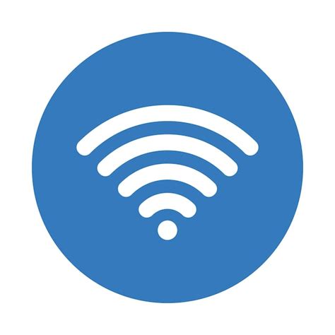 Premium Vector Hotspot Internet Signal Wifi Icon Blue Color Design