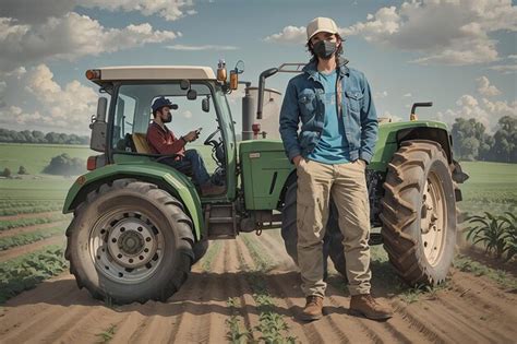 Premium AI Image | Disabled farmer in wheelchair Blurry Background Fild ...