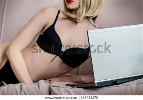 Sensual Blonde Red Lips Lays On Stock Photo 1360452275 Shutterstock