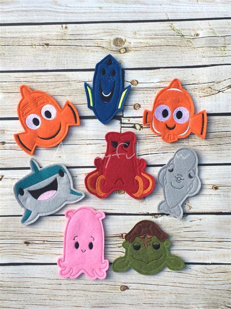 Finding Fish finger puppets Dory party Nemo birthday by ajoyfulbow