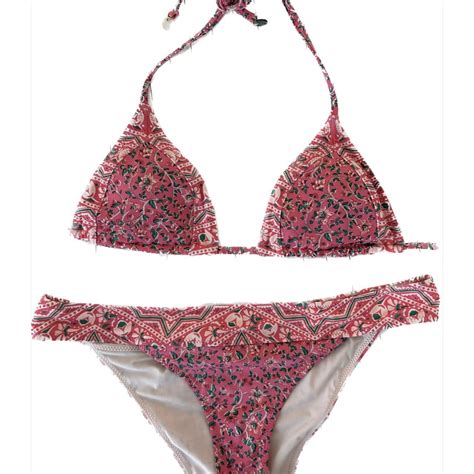 TIGERLILY Pink Boho Bikini Worn Only A Few Times Depop