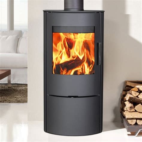 Opal Lux Kw Curved Contemporary Wood Burning Multi Fuel Stove Modern