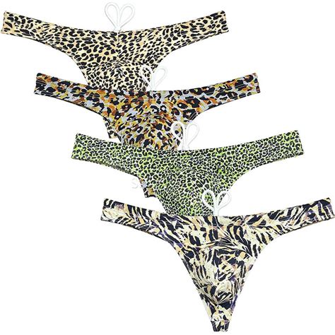 Men S Leopard Bikini Swimwear Micro Tangas Ice Silk Lining Swim Thong Swimsuit Beachwear Surfing