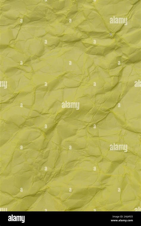 Crumpled Yellow Paper Background Stock Photo Alamy