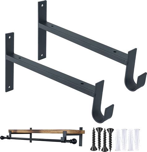 Amazon Ovov Shelf Bracket With Rod Holder Pack Closet Shelf