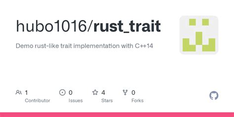 Github Hubo Rust Trait Demo Rust Like Trait Implementation With