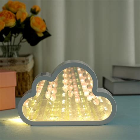 Cloud Tulip Lamp Handmade Diy Cloud Tulip Mirror Night Light Tulip