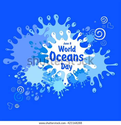 World Oceans Day June 8 Celebration Stock Vector Royalty Free