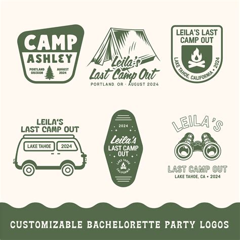 Custom Camp Bachelorette Logo Bridal Party Logos Svg Design Camping