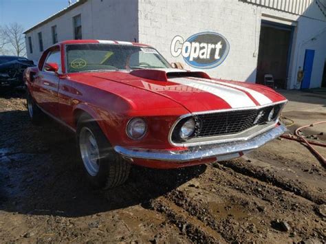 Salvage Car Ford Mustang 1969 Red For Sale In Hillsborough Nj Online