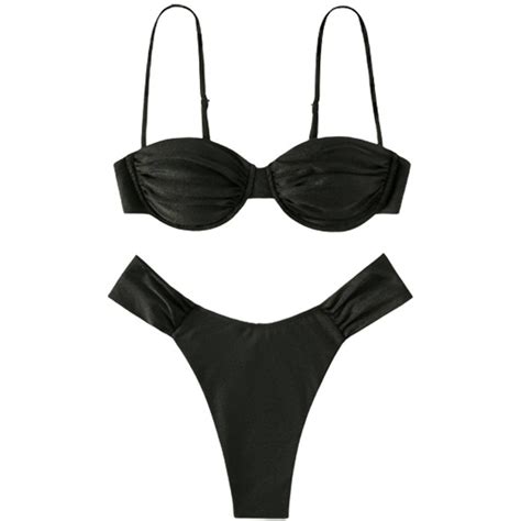 Solid Colour Bikini Set