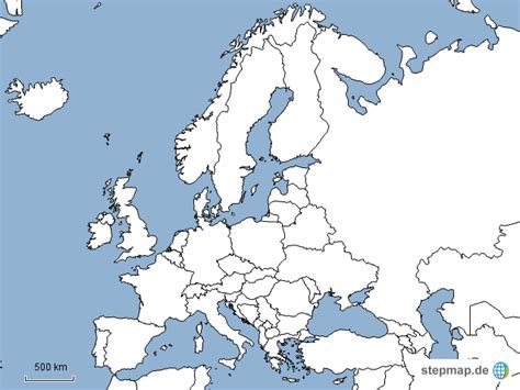 StepMap Europa stumm Landkarte für Deutschland