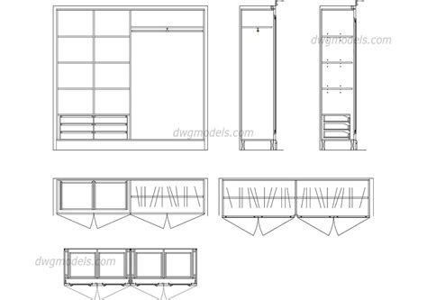 Storage Cabinets Cad Blocks Trish Furniture