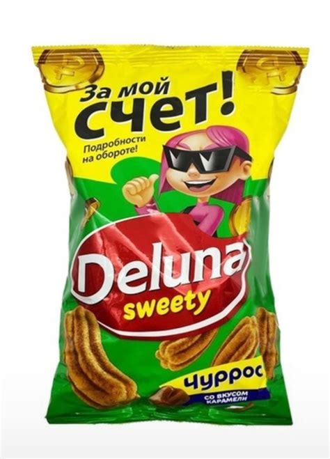 Кукурузные снеки Доширак Deluna Чуррос со вкусом карамели | отзывы