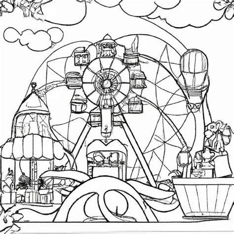 Desenho De Parque De Diversão Para Colorir - Parque de Diversão: Desenhos para Imprimir e Colorir!