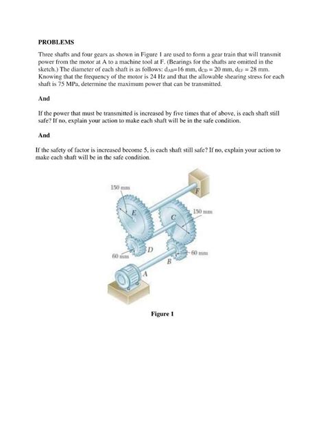 Solved Problems Three Shafts And Four Gears As Shown In Chegg