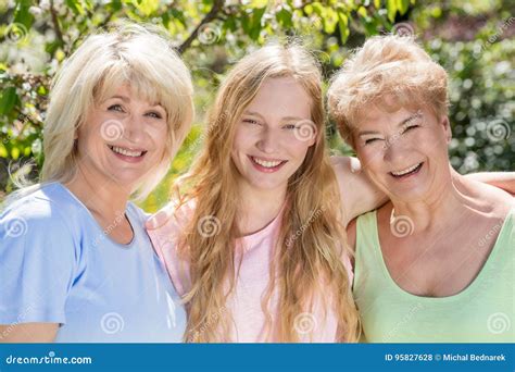 Three Generations Interacting Stock Image 14776939