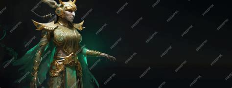 Premium Photo | Goldenskinned young female creature of fantasy fairy