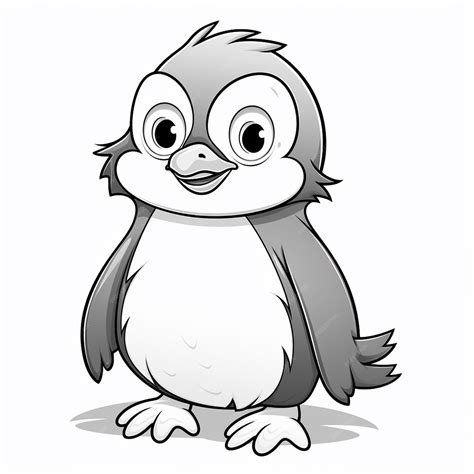 Premium Photo | Macaroni Penguin coloring hand drawn cute coloring book