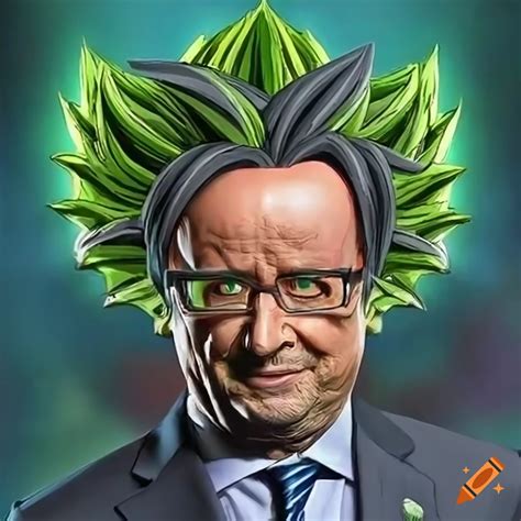 Digital Artwork Of Former French President As Transformed Broly On Craiyon