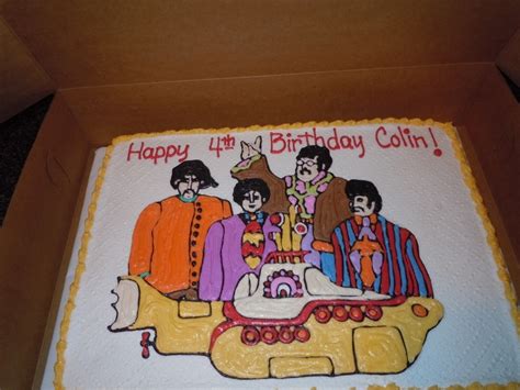 Beatles Yellow Submarine Cake Cupcake Birthday Cake Yellow Submarine