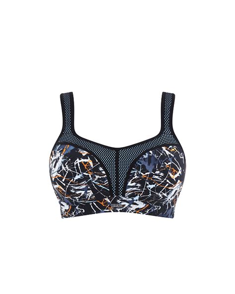Panache Wired Sports Bra Ink Splat TKD Lingerie